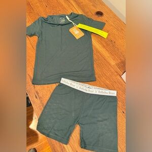 Bellabu Bear Kids Pajama Set - Dark Green